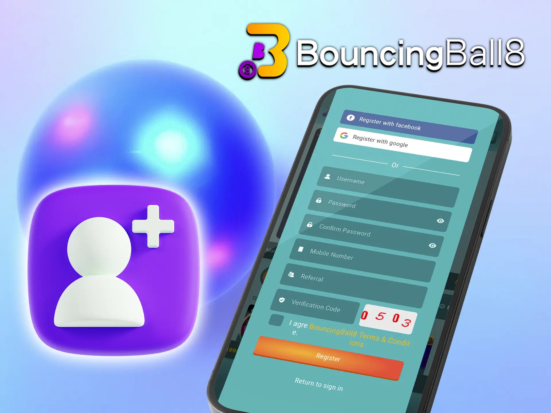 All the convenience and ease of BouncingBall8 registration is just as accessible on any mobile device.