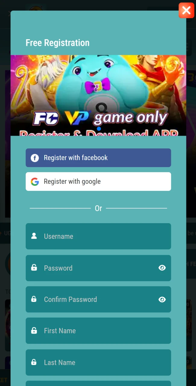 Register a new BouncingBall8 account by entering your details in the sign-up form.